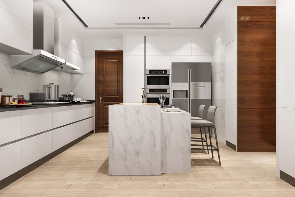 Premium granite countertops installed in a modern kitchen with natural stone finish