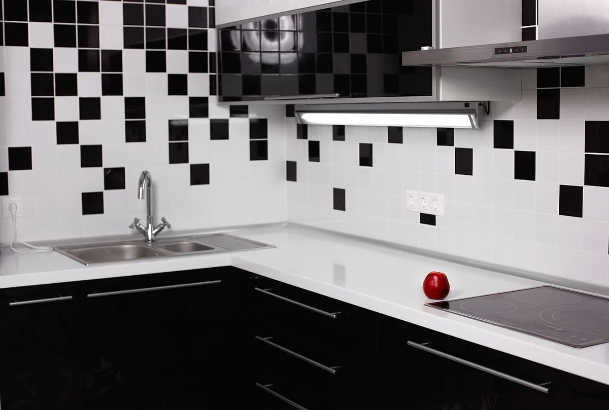 Modern quartz countertops installed in a luxury kitchen