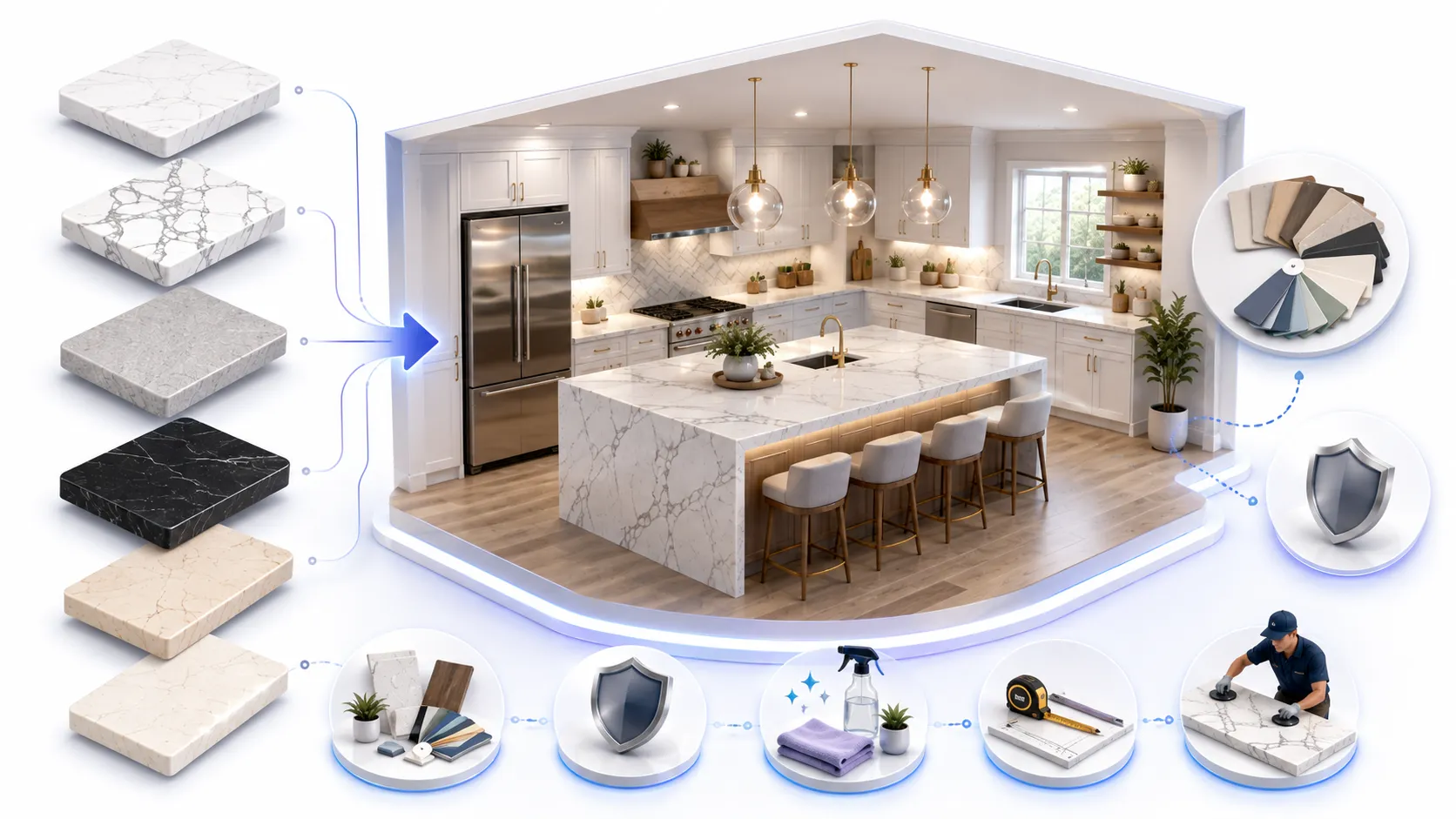 Best quartz countertops for modern kitchens