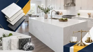 Low-cost quartz countertops for kitchen renovation