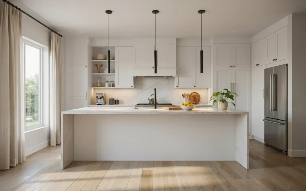 Quartz Countertop with Matching Backsplash