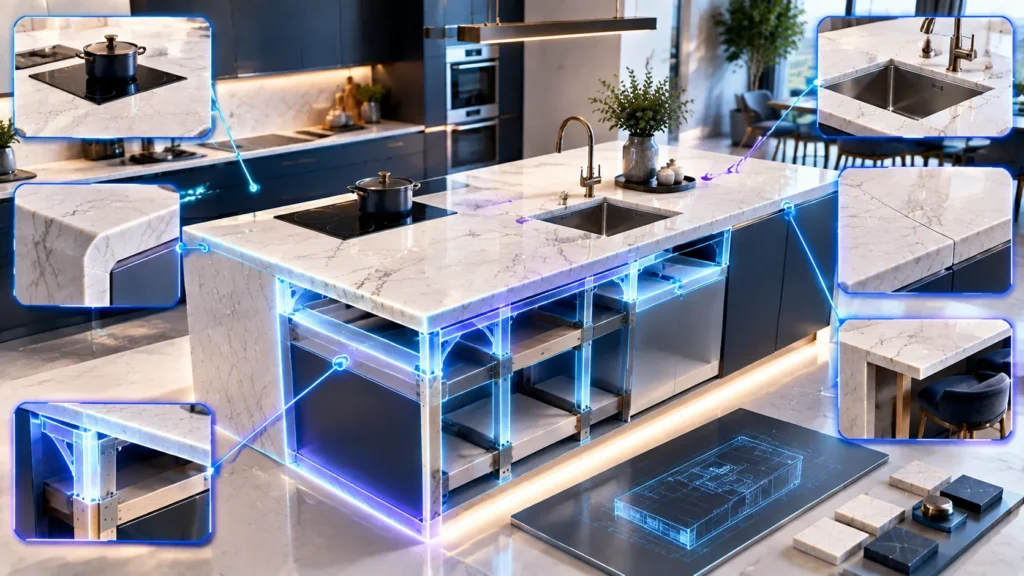 durable stone kitchen countertops