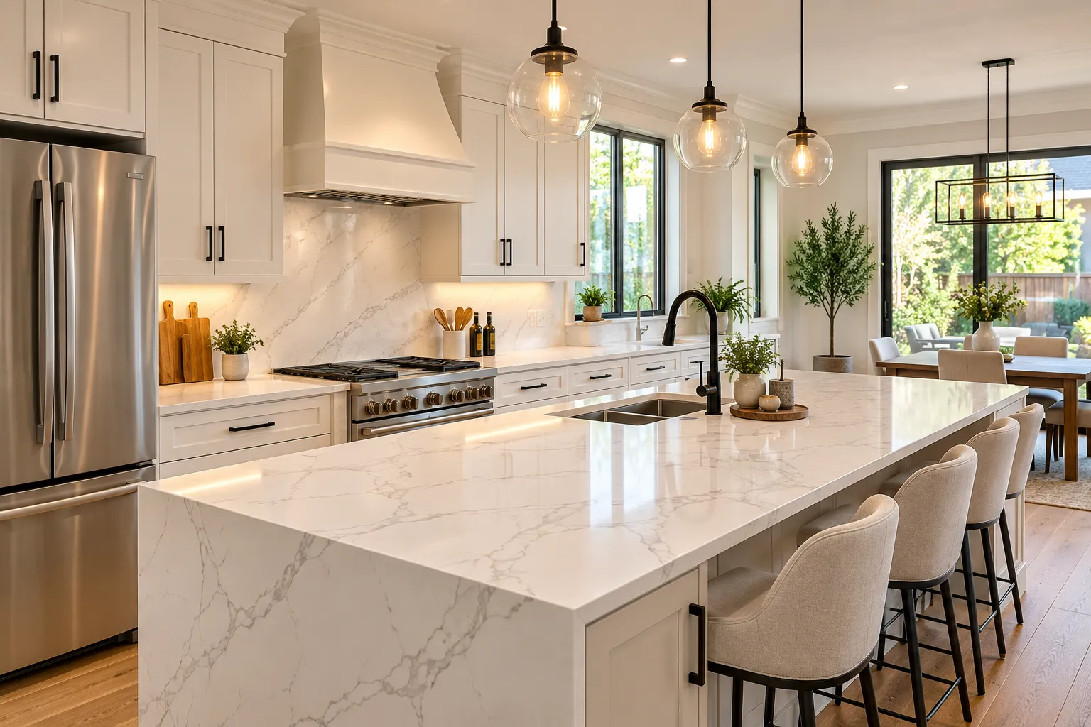 Quartz countertops Waterloo kitchen installation